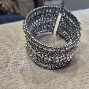 Silver Beaded Women's Bracelet